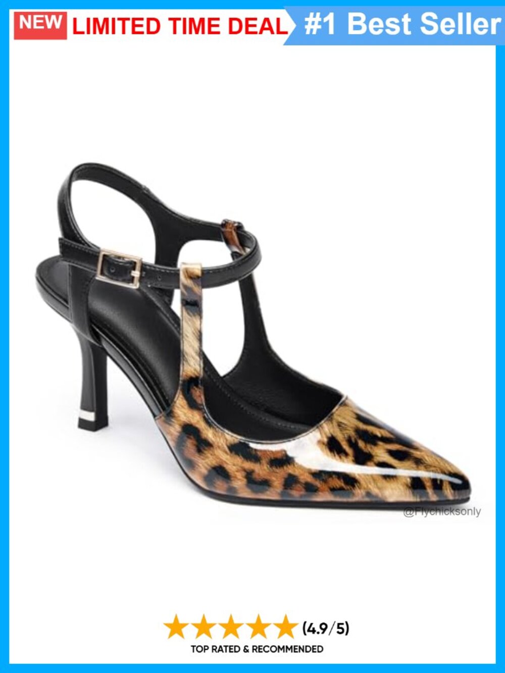 Faux Leather Pointed Toe Ankle Strap Stiletto Pumps